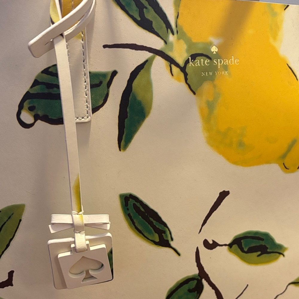 Kate Spade Lemon Street Len Tote Bag - White and Yellow - Picture 2 of 8